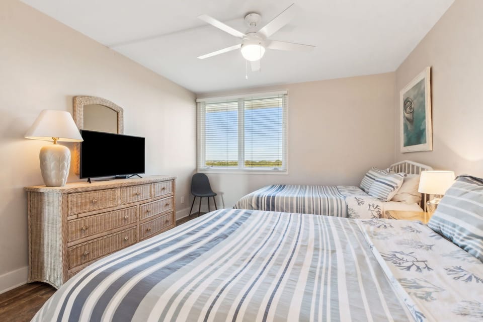 Bedroom 2 with a Flat Screen Smart TV (2 Queen Beds)