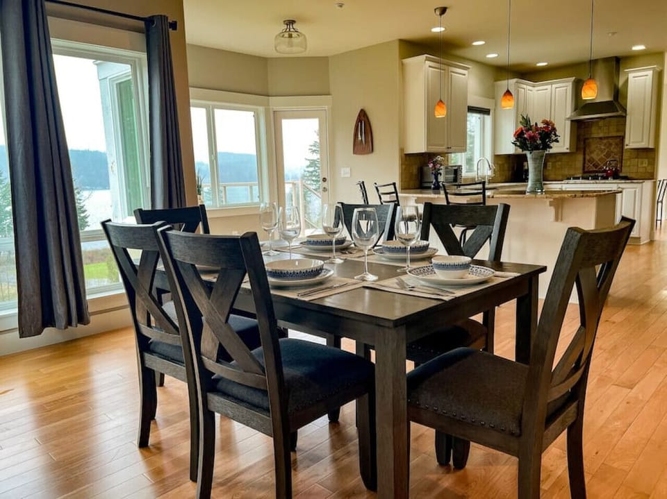 Dining Room opens to the kitchen and the views
