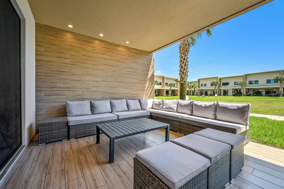 Summer kitchen on the private back patio