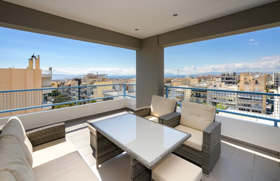Spacious balcony with stunning views
