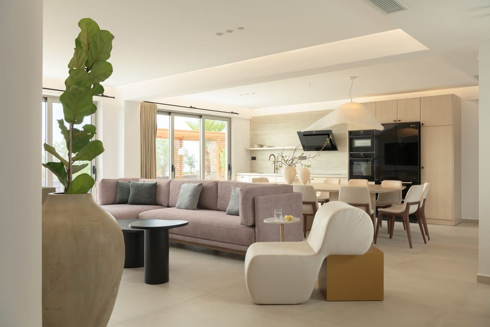 A still life artwork lounge area.