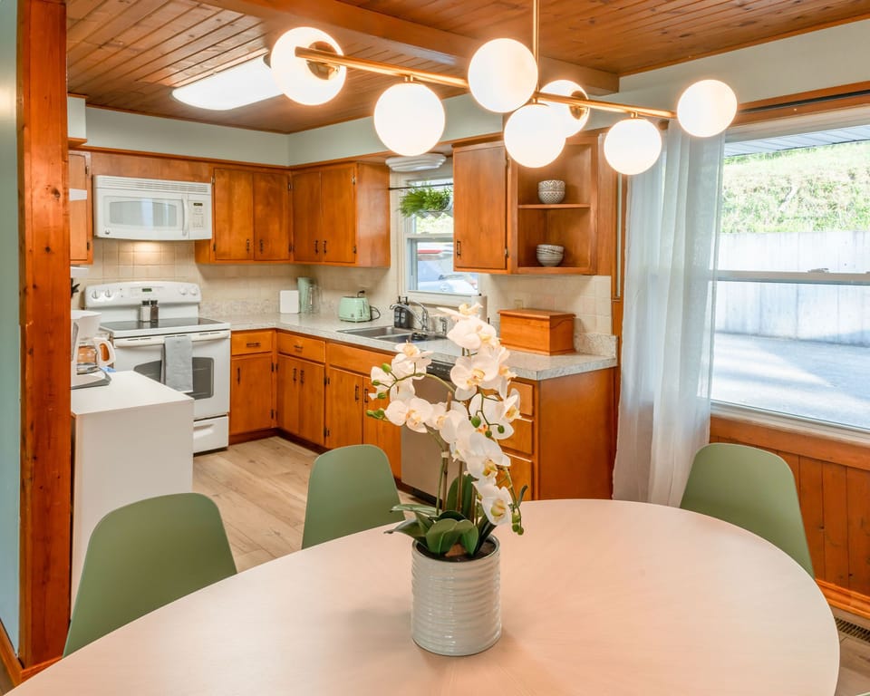 Fully equipped kitchen for the cooking needs during your stay.