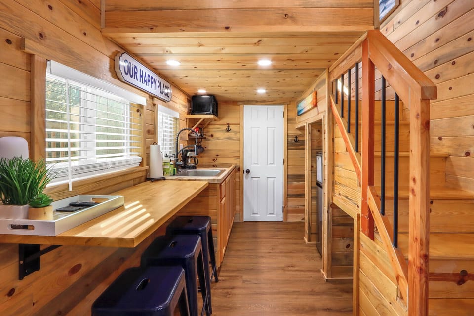Bar stool seating in the kitchen