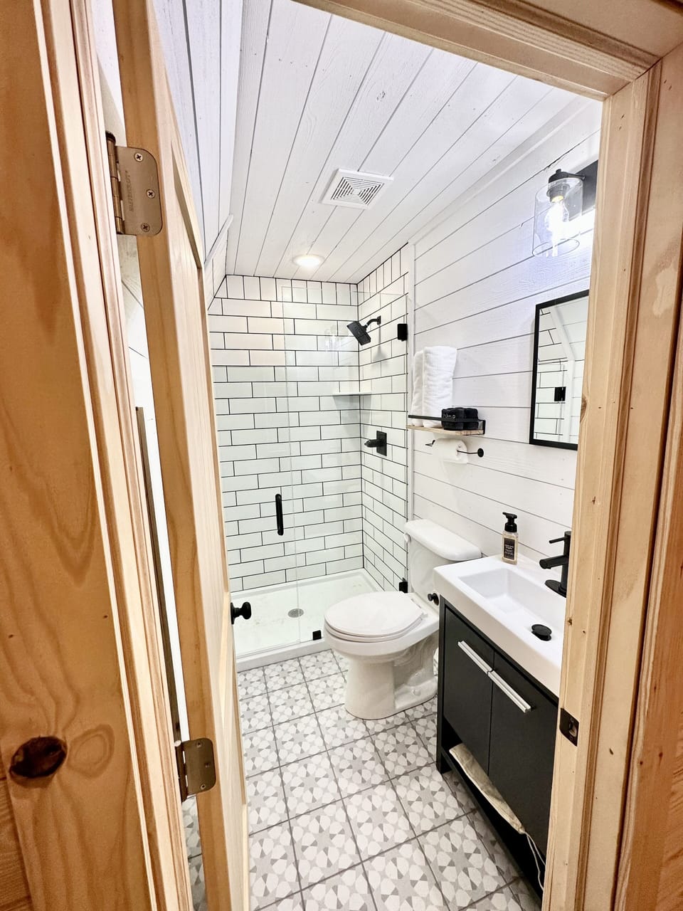 Private bath with shower in the Master bedroom 