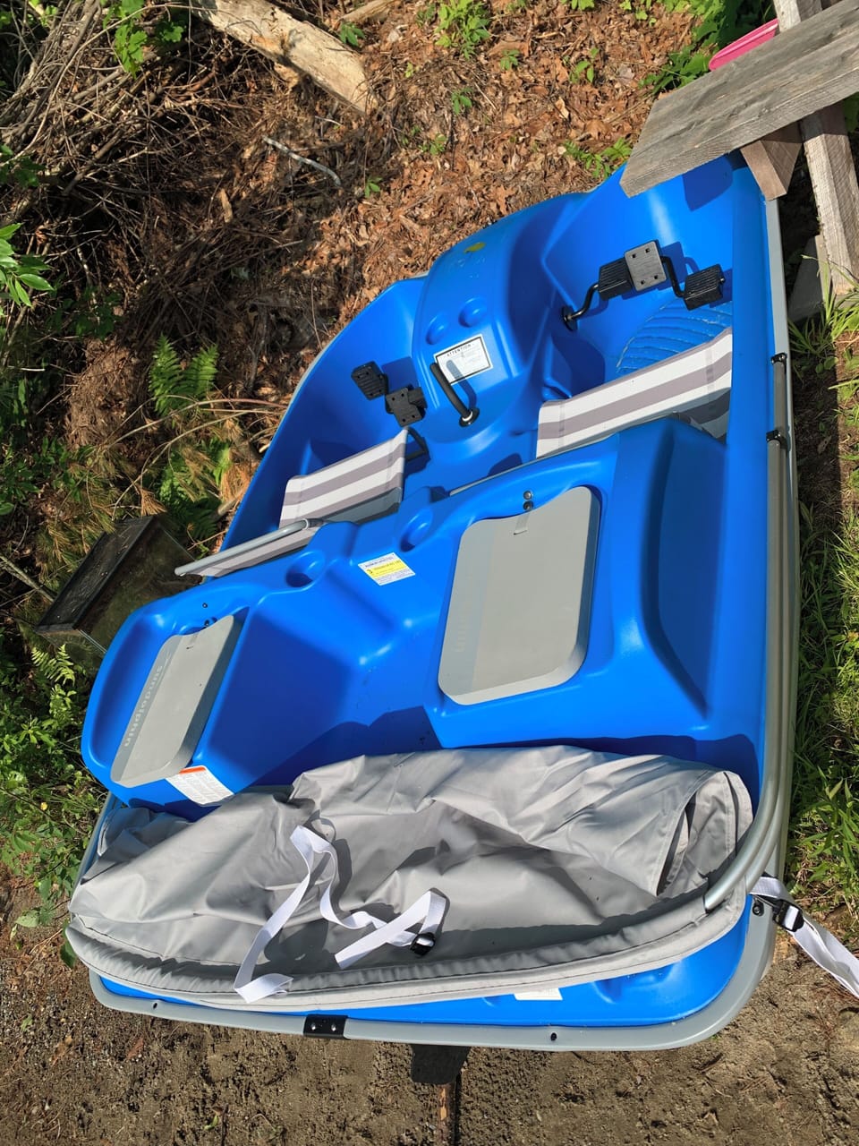 paddle boat  with Bimini top for guest use