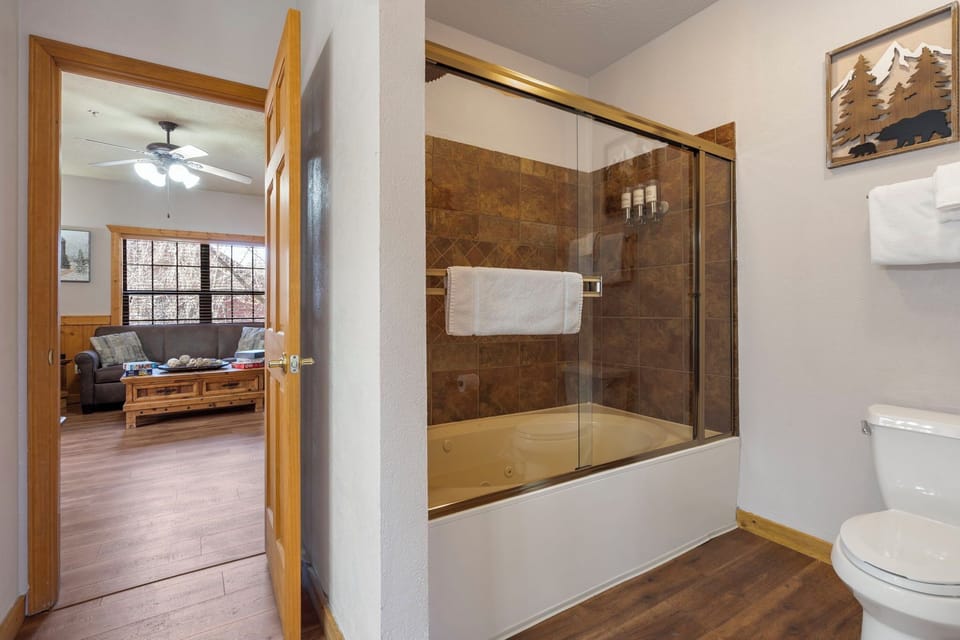 Bathroom attached to Bedroom 1- Jacuzzi Tub/Shower Combo