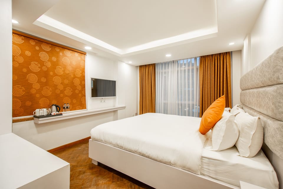 Deluxe Double Room | Premium bedding, desk, laptop workspace, soundproofing