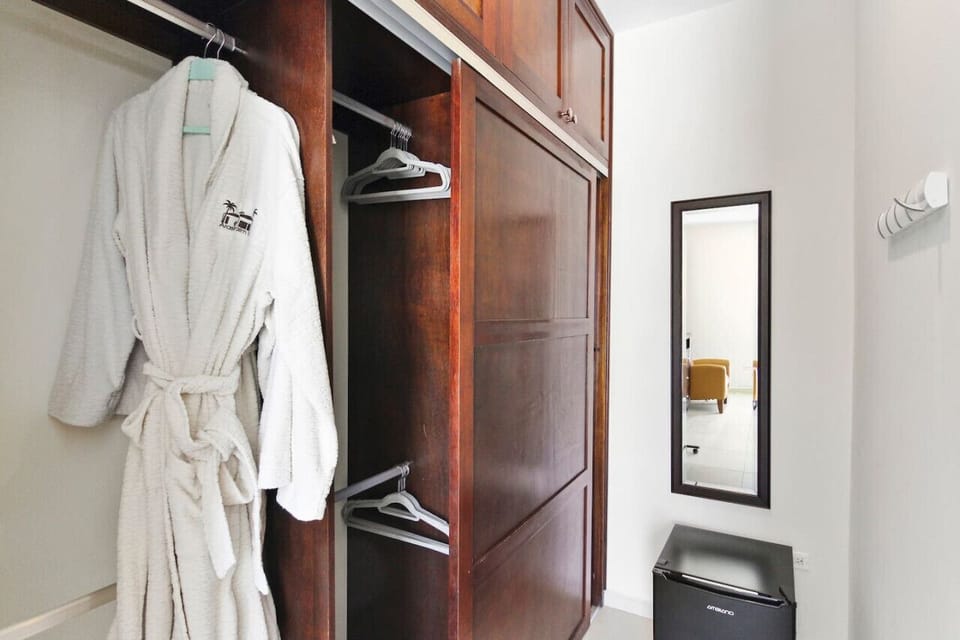 Both king guest suite has a 58” Ruko TV and a mini fridge, and your own remote-controlled AC and ceiling fan.