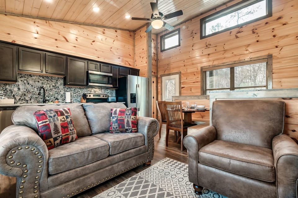 Easy access to kitchen from living room.