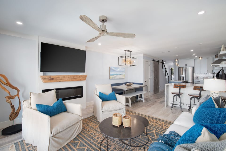 Living Room with Flat Screen TV