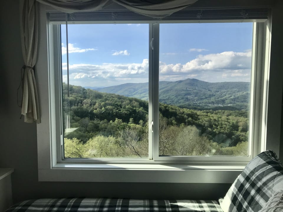 View from bed nook.  Star gazing encouraged. 