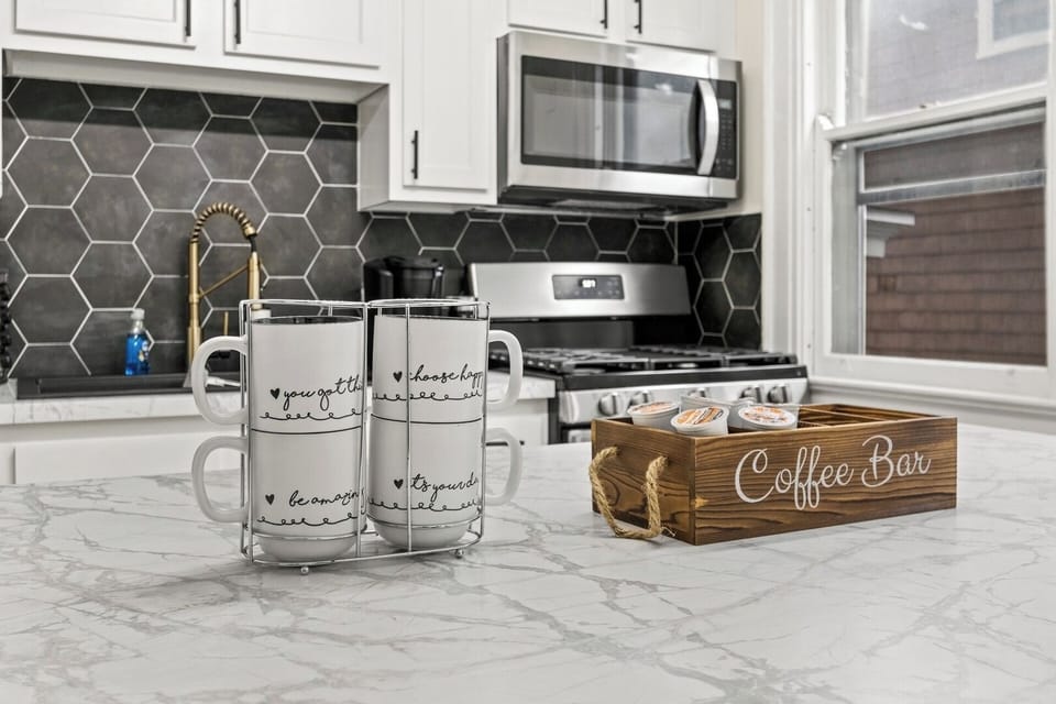 Stocked coffee bar