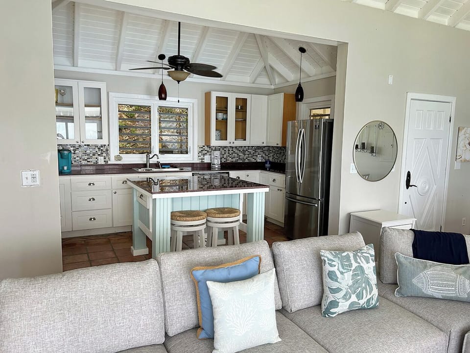 The guest house includes a full kitchen