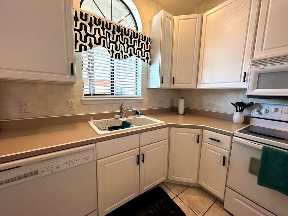 Dishwasher makes kitchen cleanup a breeze.