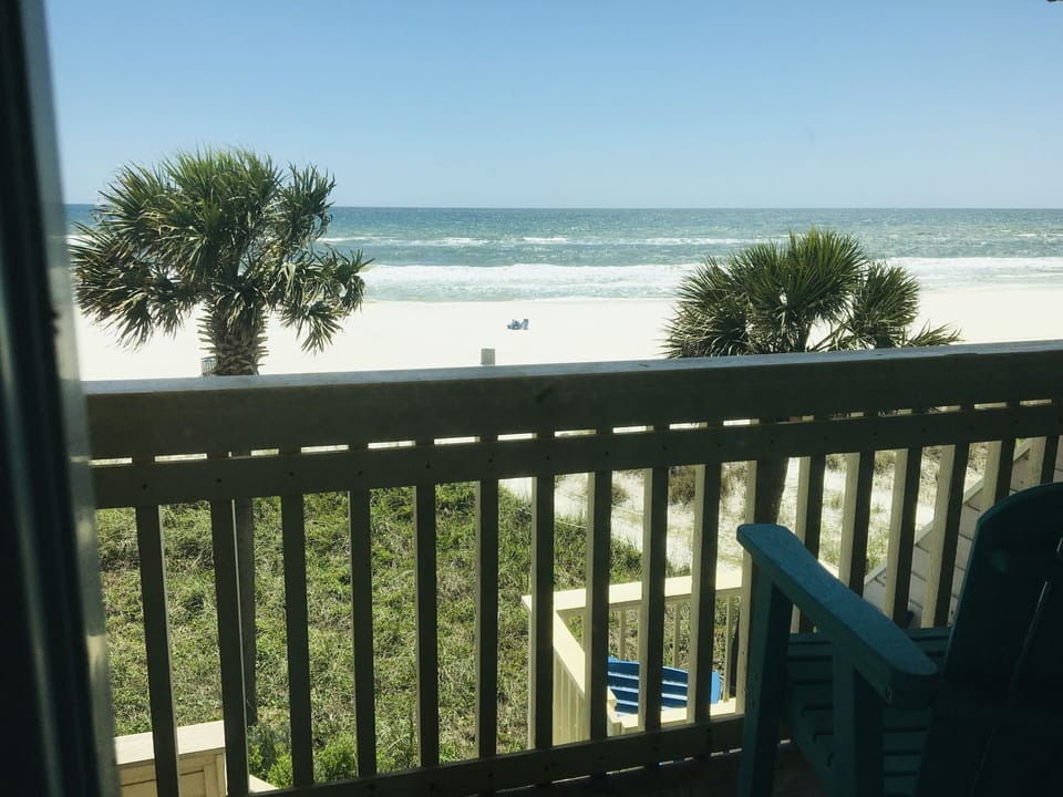 view from deck off of master bedroom
