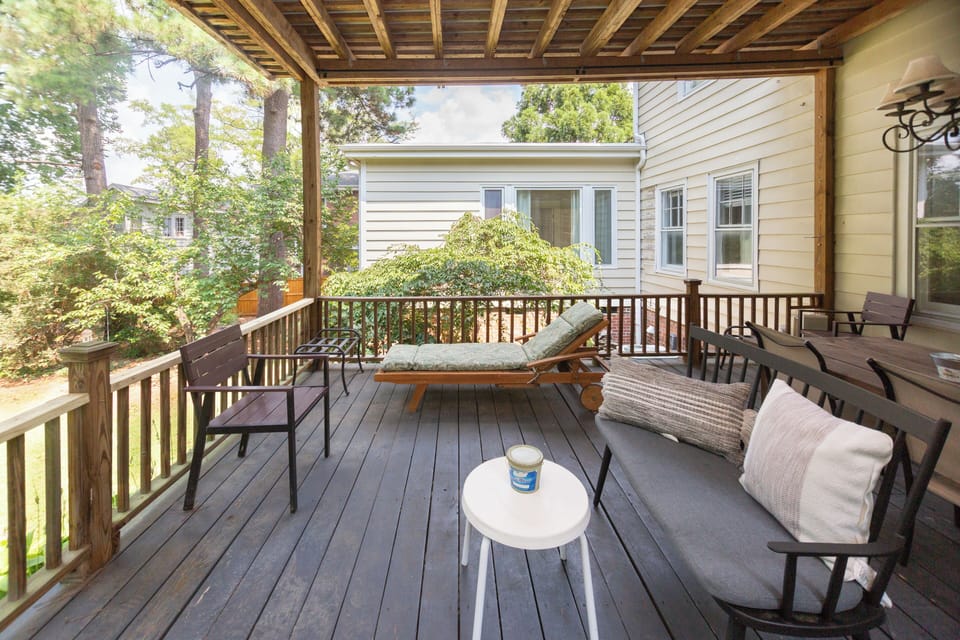 or lounge with a book and your morning coffee.