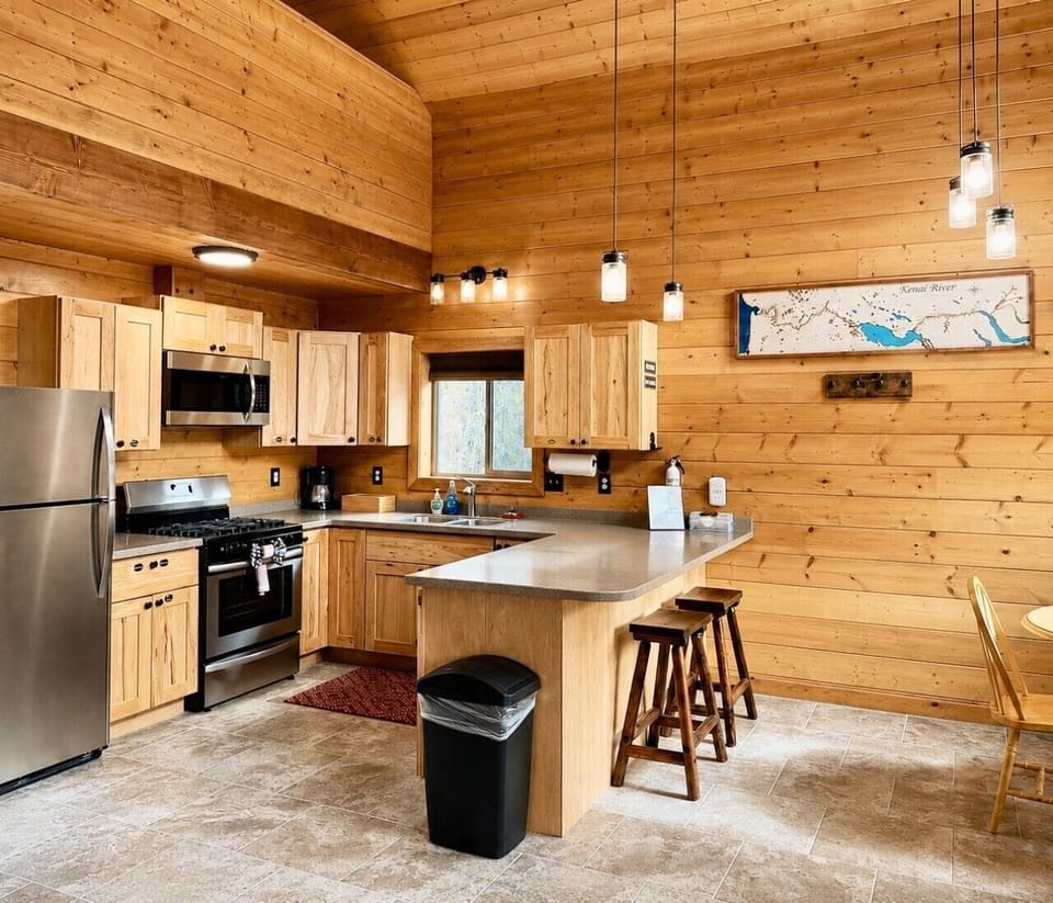 Another view of kitchen space.