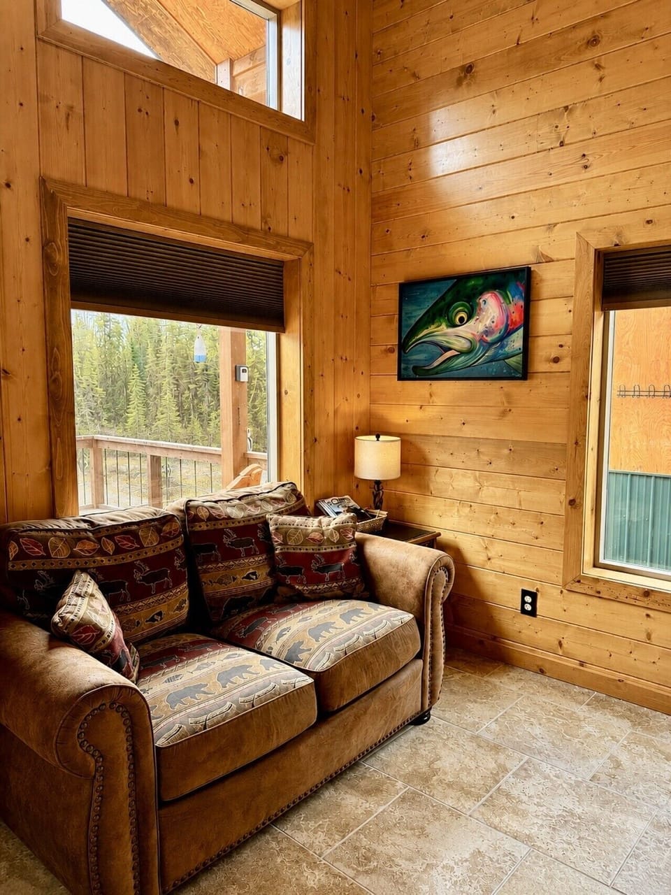 Cozy couch and Alaskan vibes!