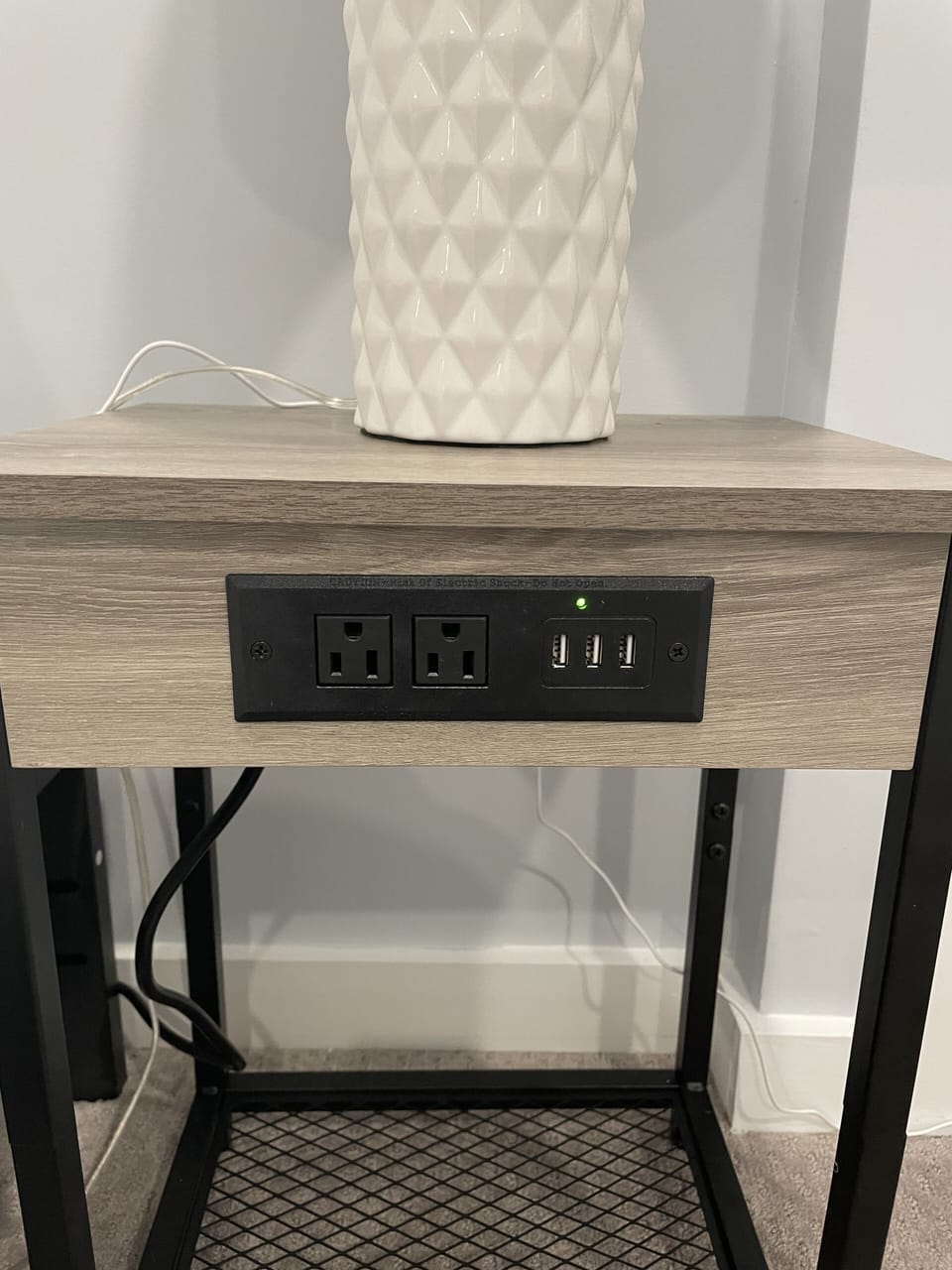 Outlets and USB ports located in the nightstands and/or lamps in every room!