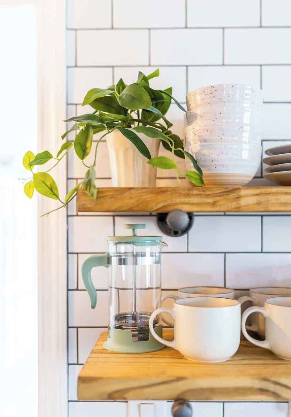 Enjoy our coffee station including wonderfully large mugs, french press, coffee maker and  coffee, tea and hot chocolate at your disposal. 