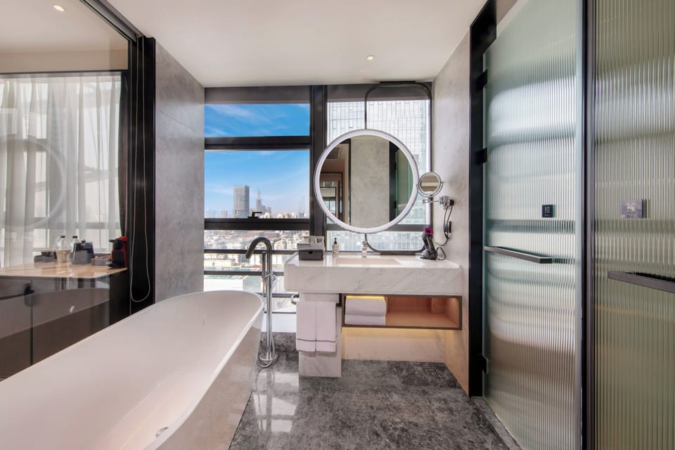 Free toiletries, hair dryer, slippers, bidet