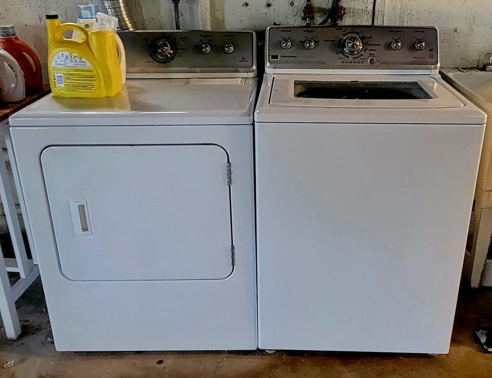 Basement washer and dryer