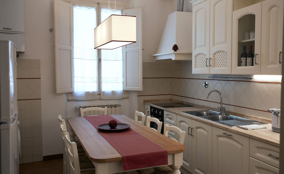 Full-size fridge, microwave, oven, stovetop