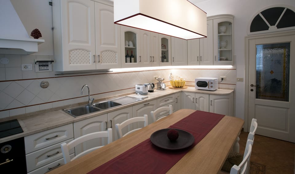 Full-size fridge, microwave, oven, stovetop