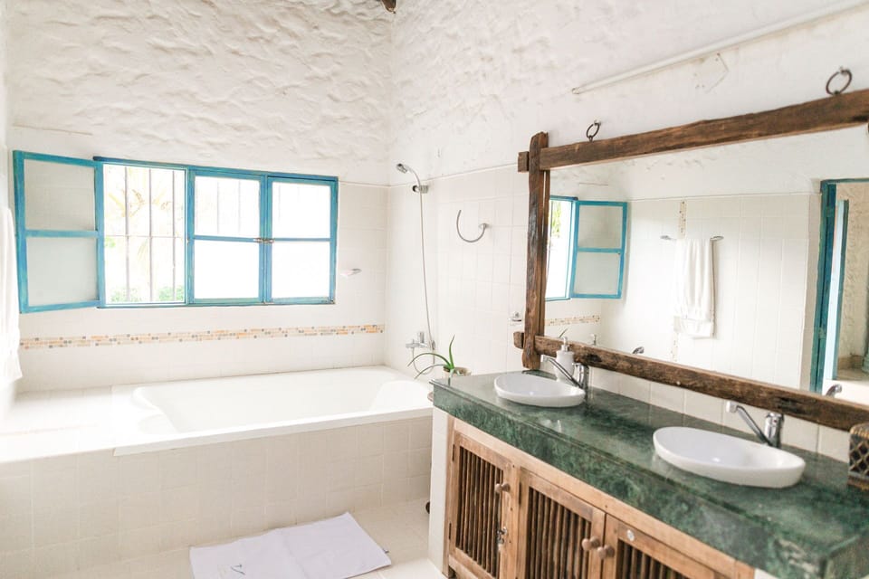 Suite Premium Amor | Bathroom | Shower, hair dryer, towels, soap