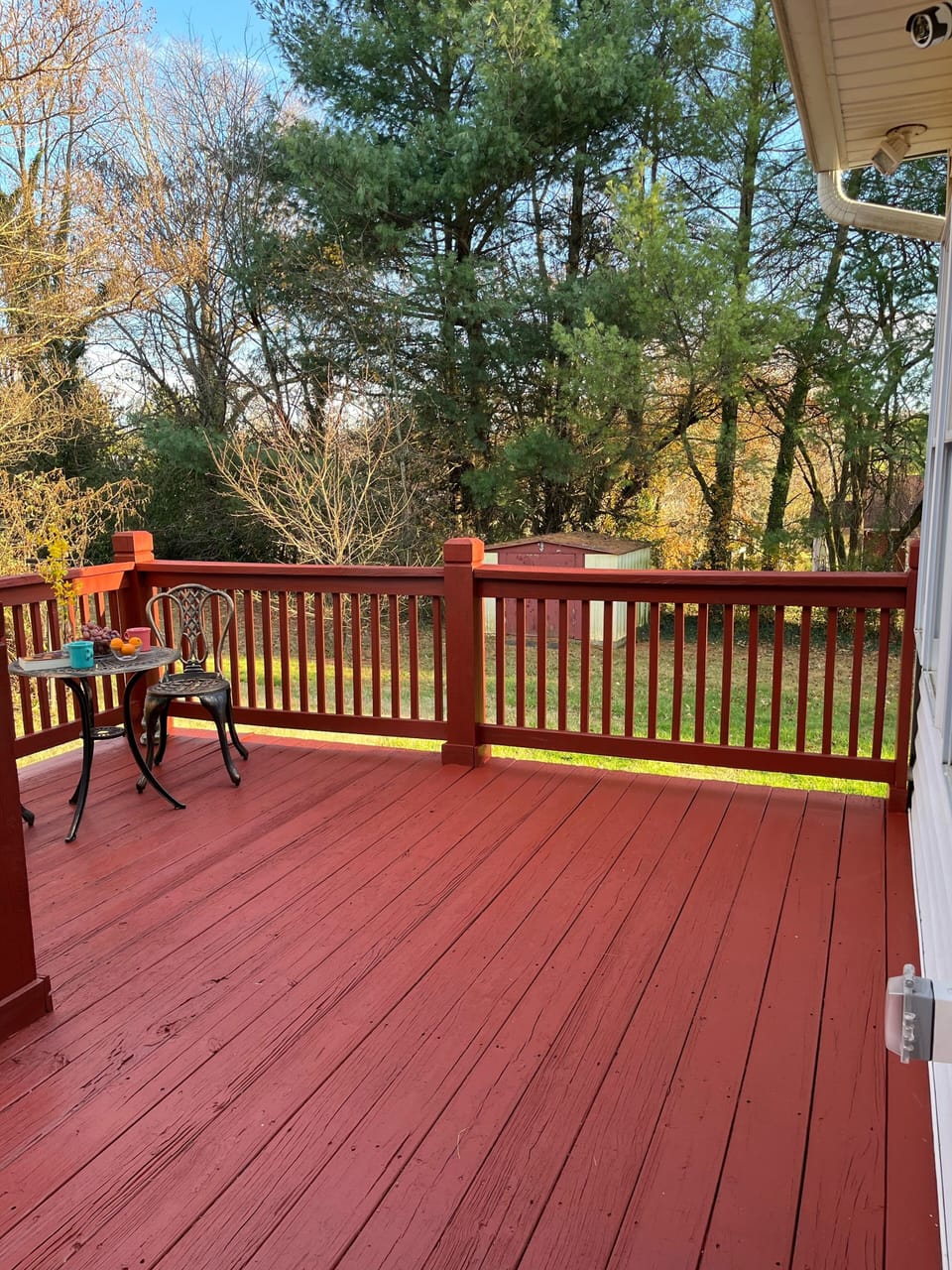 Enjoy the sunshine on the back porch 