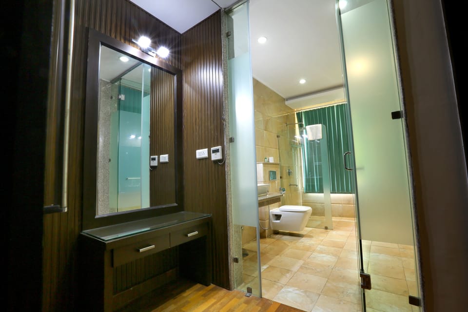 Shower, free toiletries, hair dryer (on request), bathrobes