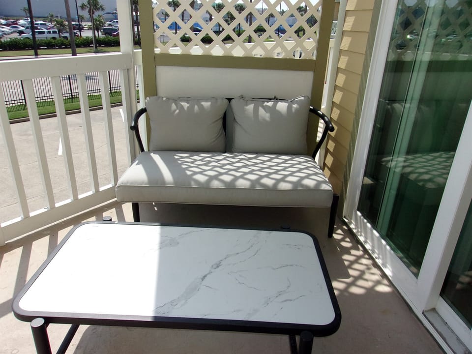 Balcony accessed through living room
