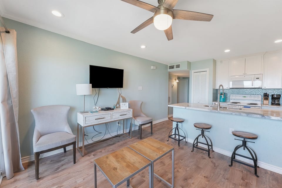 Kitchen is open to the living room