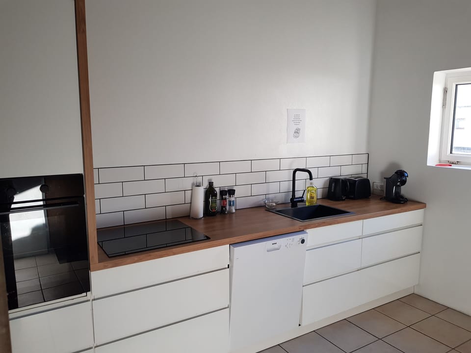 Comfort Apartment, 3 Bedrooms, Private Bathroom | Private kitchen | Full-size fridge, microwave, oven, stovetop