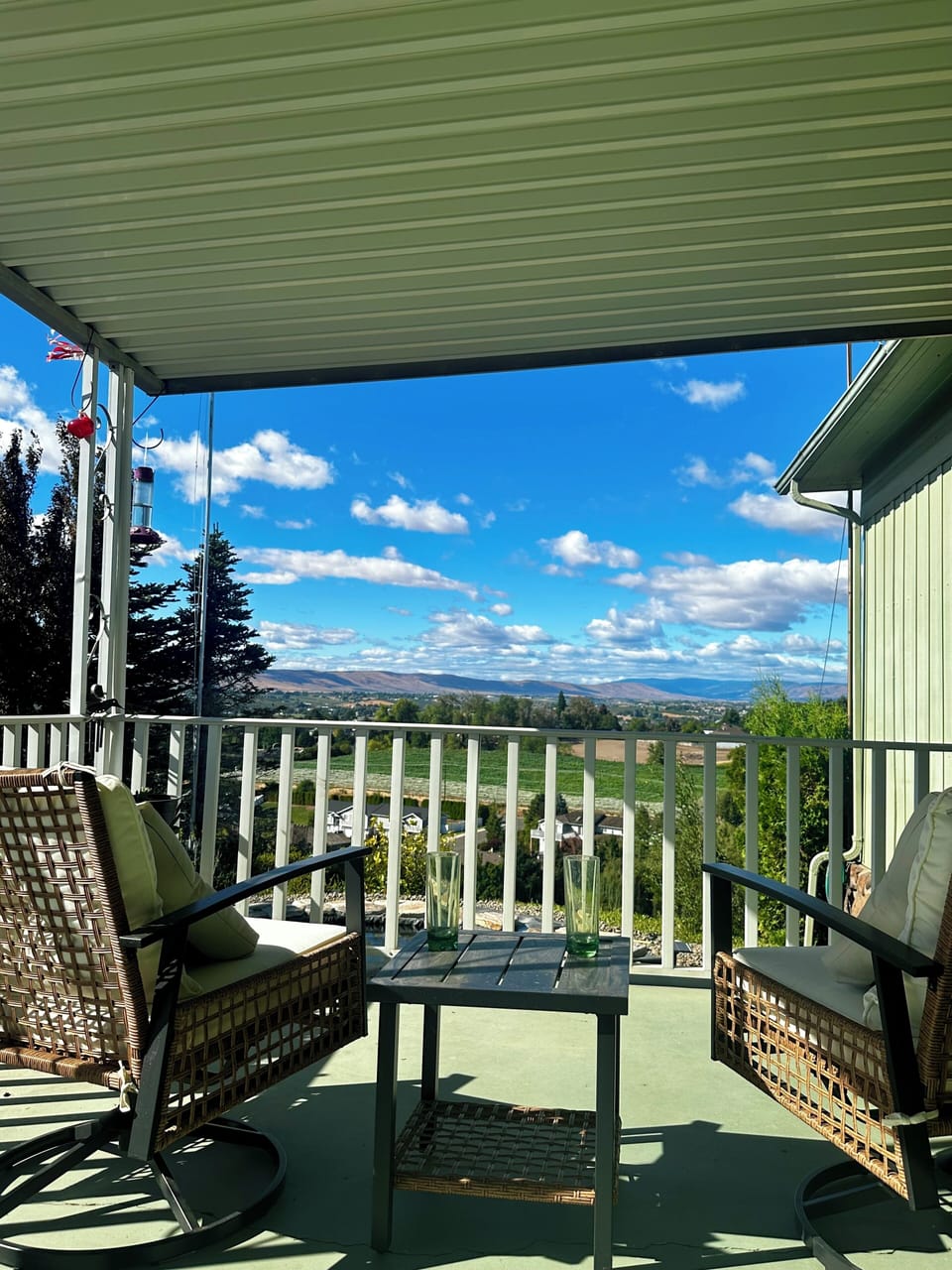 Deck off the south of the house over-looking Mt. Adams.  Relax and Enjoy!