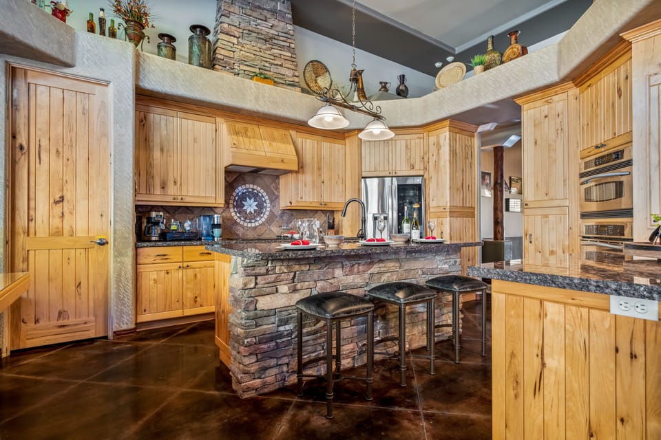 Spacious Kitchen with lots of space to bake, cooks, or entertain.  Large Pantry.