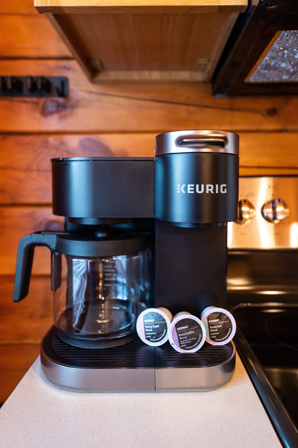 Keurig Duo coffee maker with starter set of K-cups and cream & sugar provided!