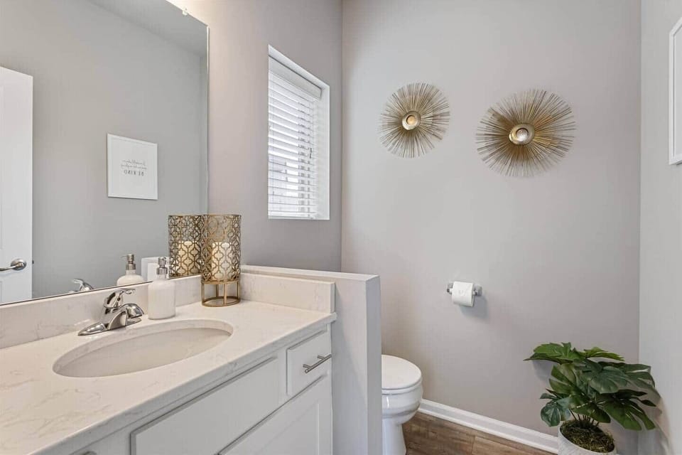 Main Floor Half Bath.  1 sink,  no shower