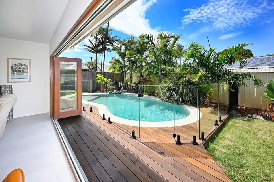 Swim in the pool or walk to the beach