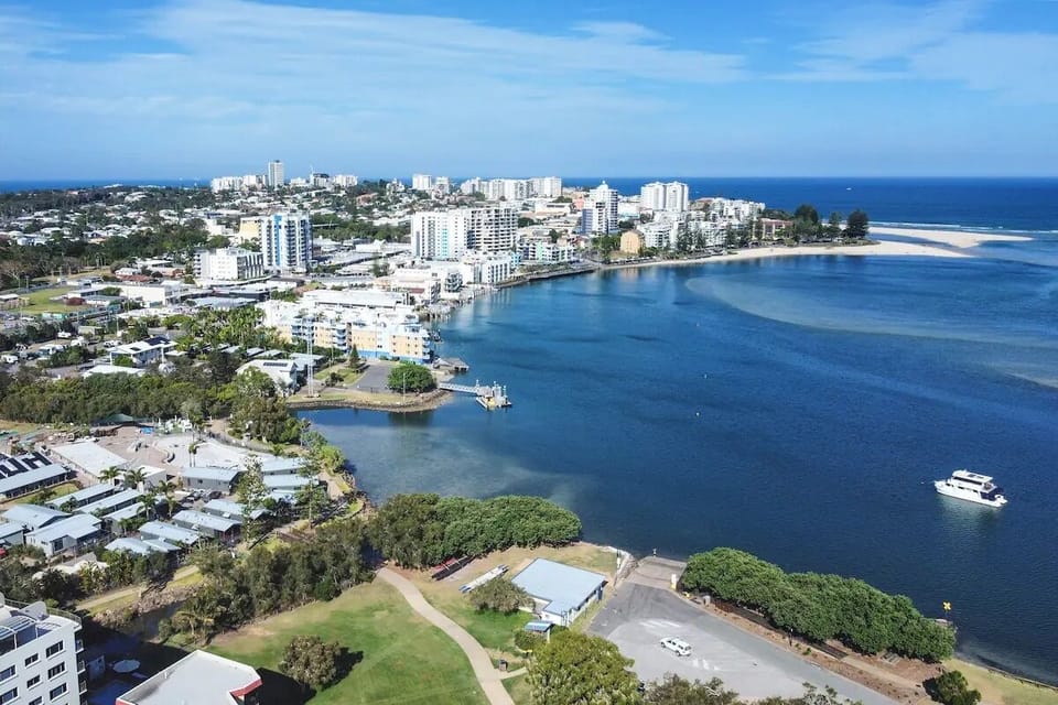 Bribie passage with Caloundra in the background