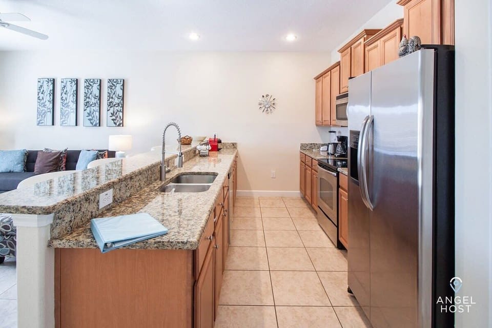 A large fully-equipped kitchen for home-cooked meals.