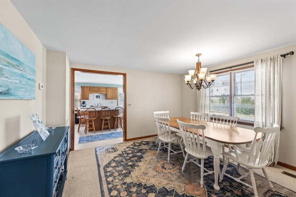 Dine in the comfort of the AC in the spacious Dining Room.