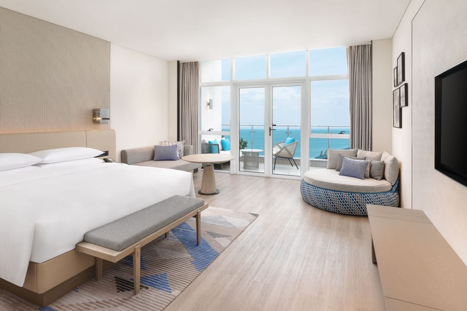Room, 1 King Bed, Ocean View | Down comforters, in-room safe, blackout drapes, iron/ironing board