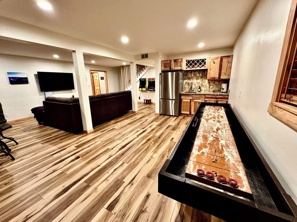 Game Room, downstairs living room and wet bar