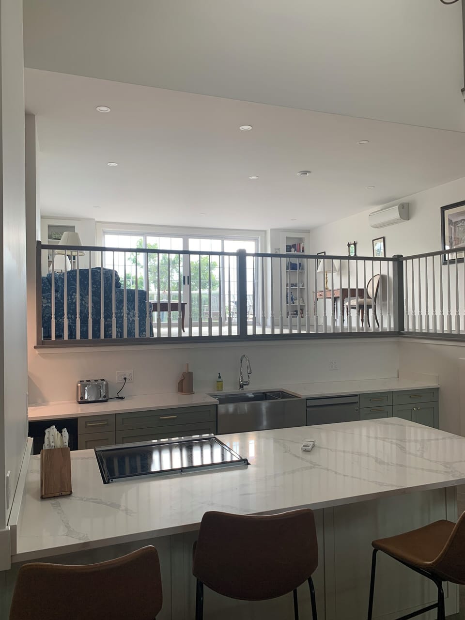 messanine living room and balcony