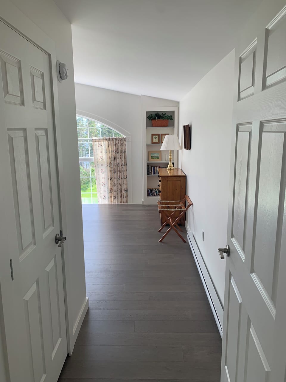 built in bookcases in the second master bedroom
