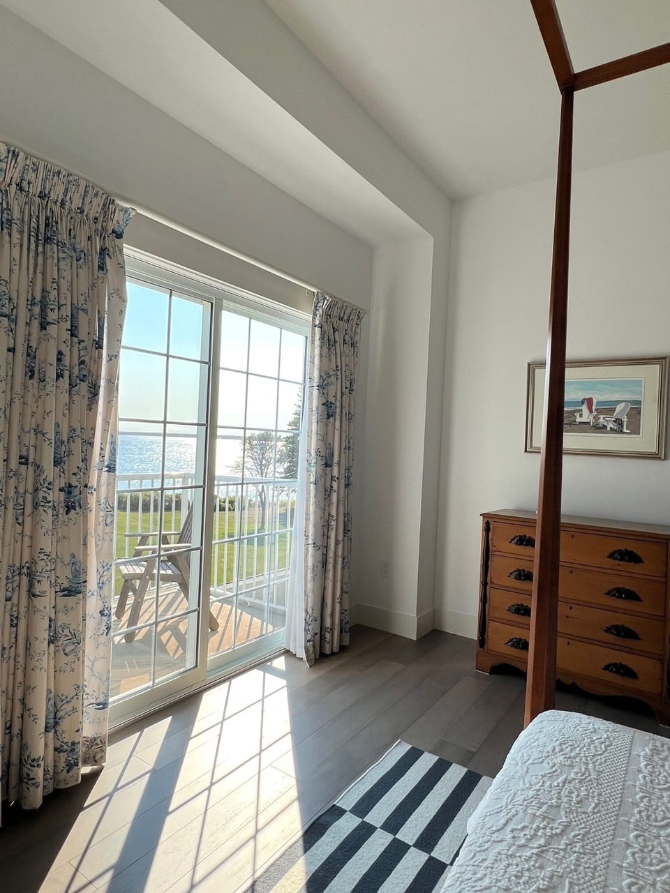 Master bedroom view from the king bed and private balcony