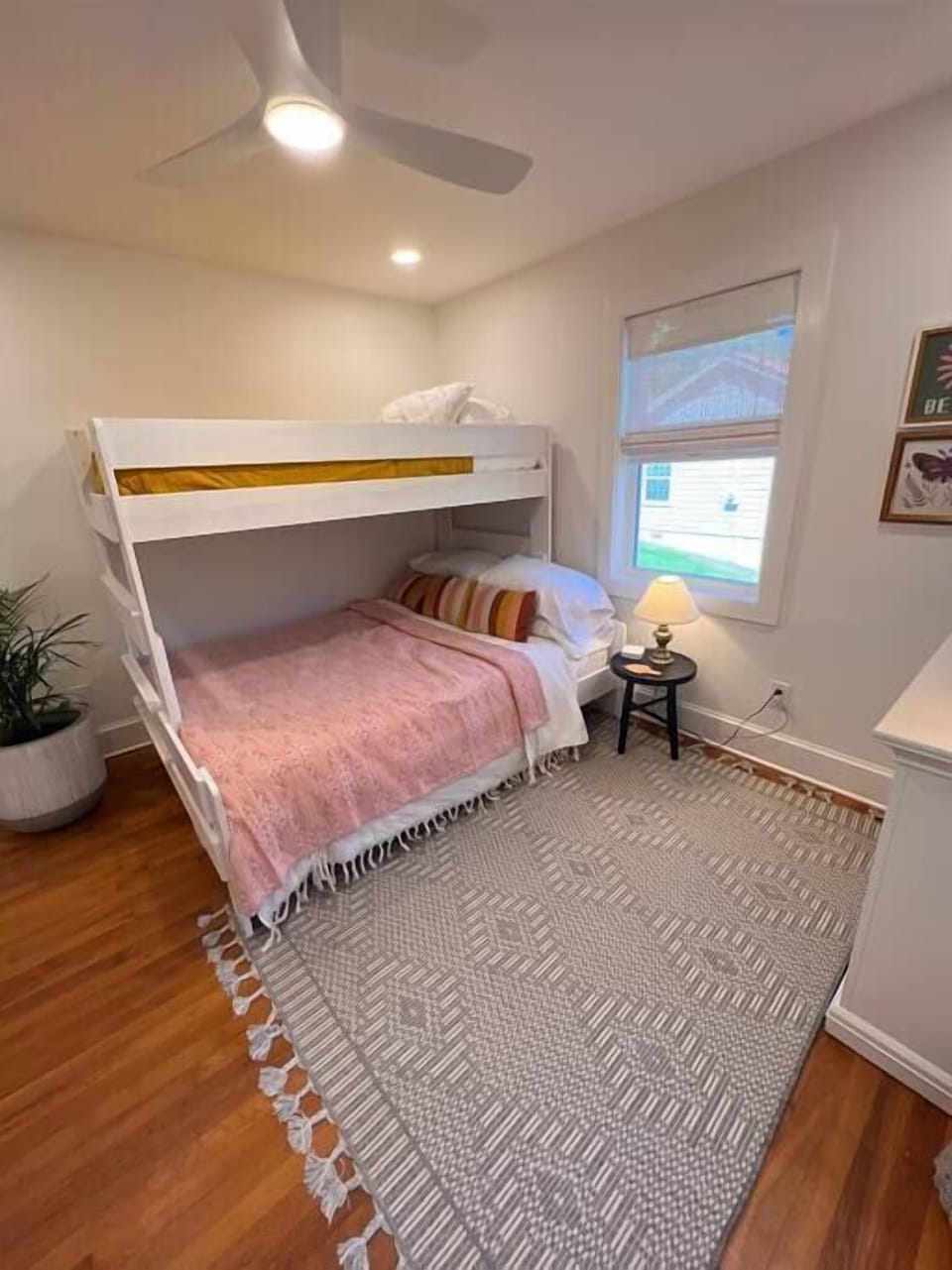 Guest bedroom, large window, charge ports, 4K FireTv lots of storage, closet. 