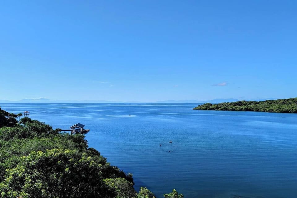 Balcony View: On a clear day you can see the Central American isthmus right from the balcony:  this is THE VIEW. Our bay is unique. Populated bays nearby have significant large fishing boat traffic and "island plumbing" (yech).