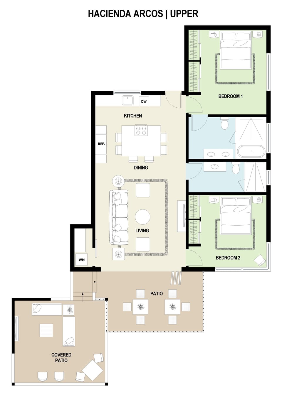 Floor plan of Hacienda Arcos | Upper